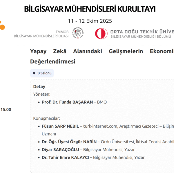 Resim 14: Screenshot From 2025 09 30 11 40 38 - 5. Bilgisayar Mühendisleri Kurultayı 11-12 Ekim’de Ankara’da