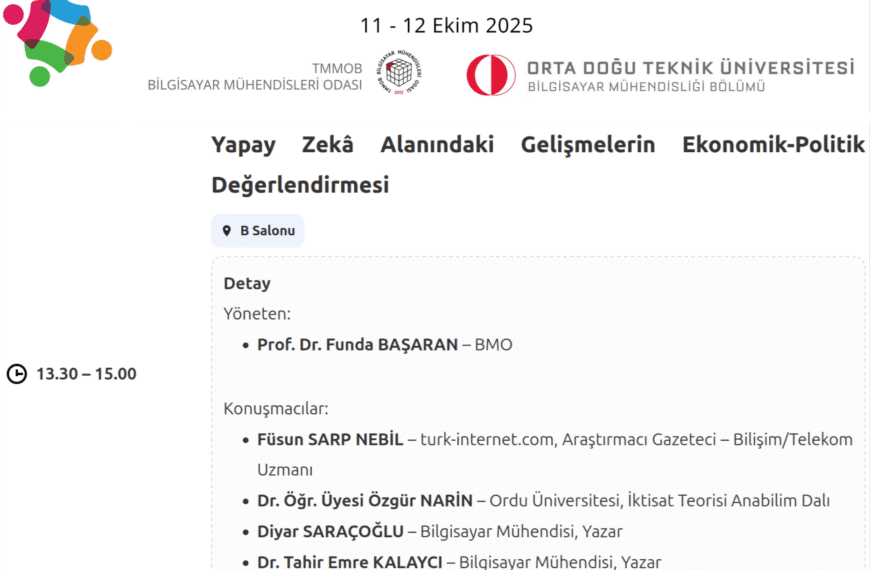 5. Bilgisayar Mühendisleri Kurultayı 11-12 Ekim’de Ankara’da