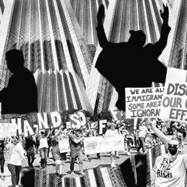 Resim 7: Doge Dystopia Protest b - Teknofaşist Ele Geçirmeye Direnmek: Bilişimsizleşmeye Hazır mıyız?